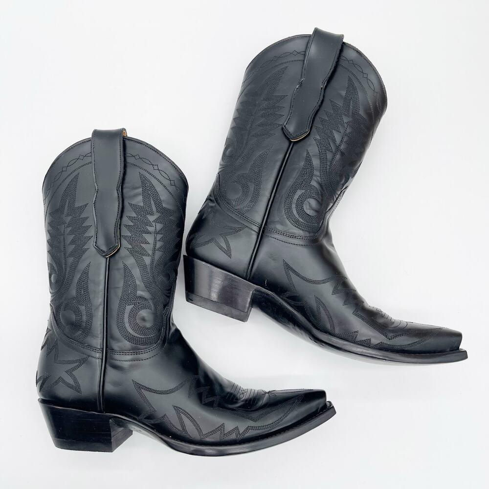 Old Gringo Women's 8 Nevada Black Leather Embroidered Western Cowgirl Boots - Picture 4 of 11